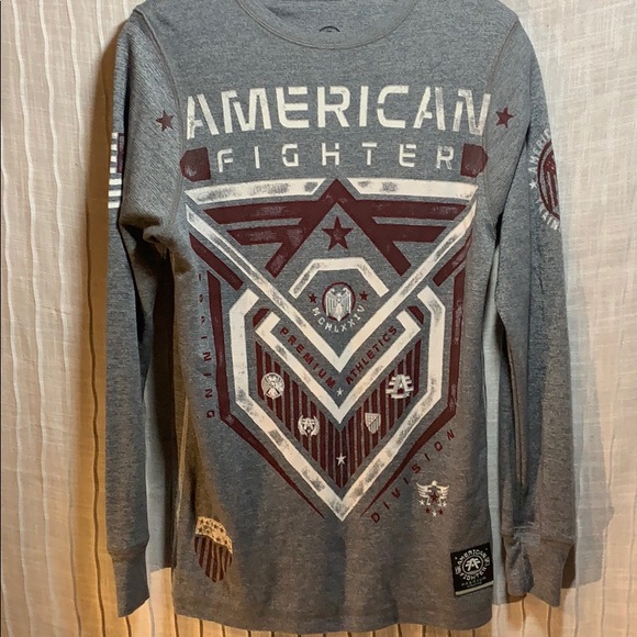 American Fighter Other - American Fighter Shirt. Size S Gray w/ white & Red